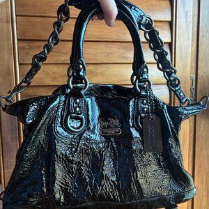 Coach 1941 Madison Sabrina Convertible Satchel – Black Crinkled Leather
